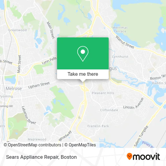 Sears Appliance Repair map