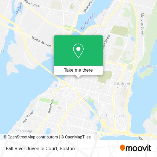 Fall River Juvenile Court map