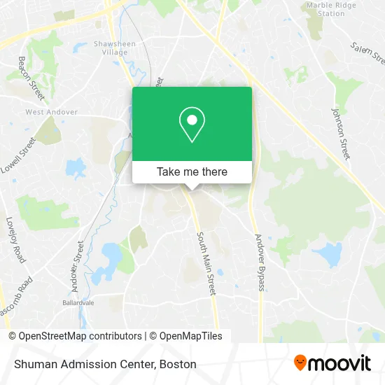 Shuman Admission Center map
