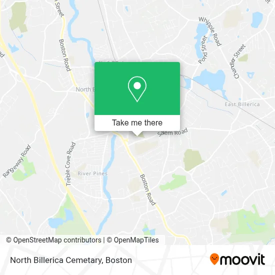 North Billerica Cemetary map
