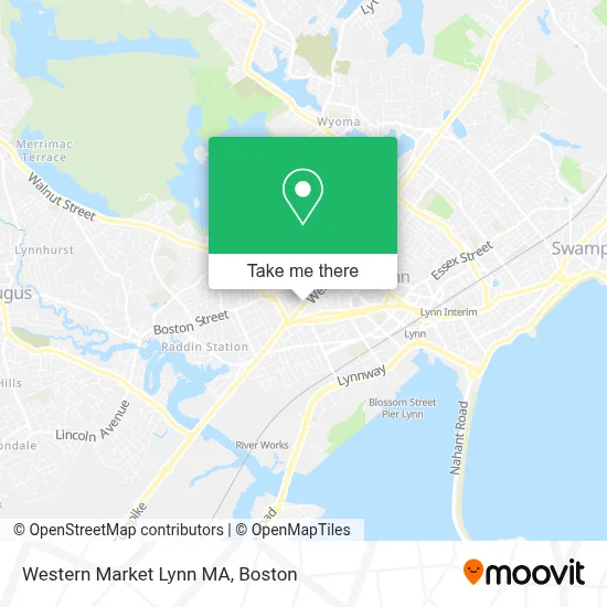 Western Market Lynn MA map