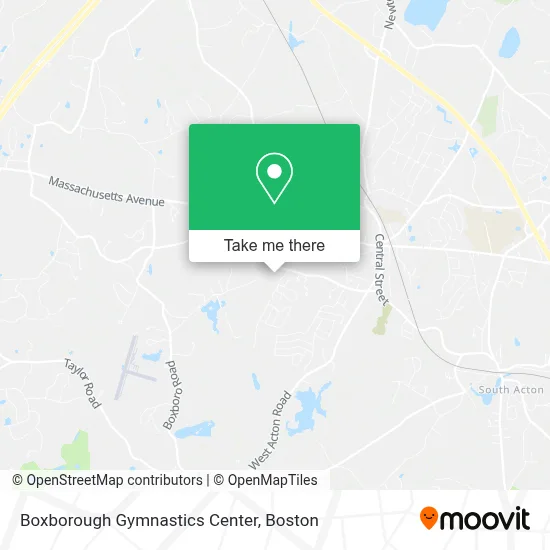 Boxborough Gymnastics Center map