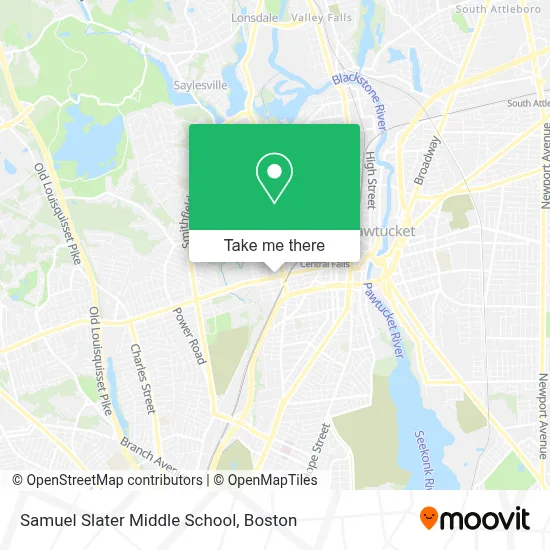 Samuel Slater Middle School map