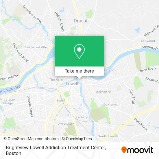 Brightview Lowell Addiction Treatment Center map