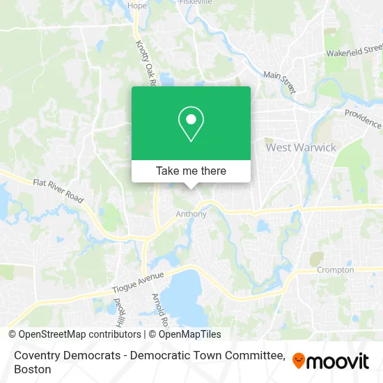 Coventry Democrats - Democratic Town Committee map
