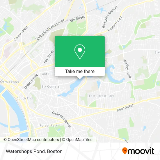 Watershops Pond map