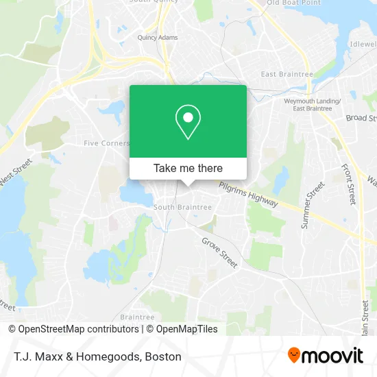 T.J. Maxx & Homegoods map