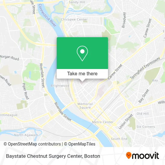 Baystate Chestnut Surgery Center map