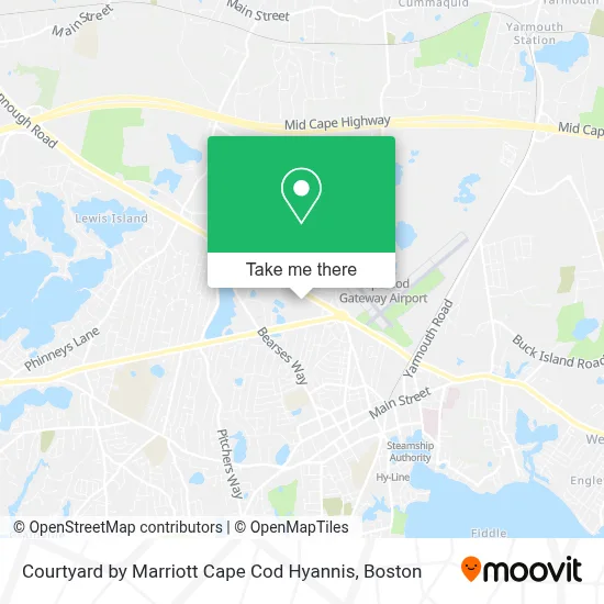 Courtyard by Marriott Cape Cod Hyannis map