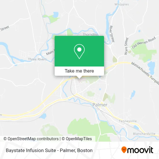 Baystate Infusion Suite - Palmer map
