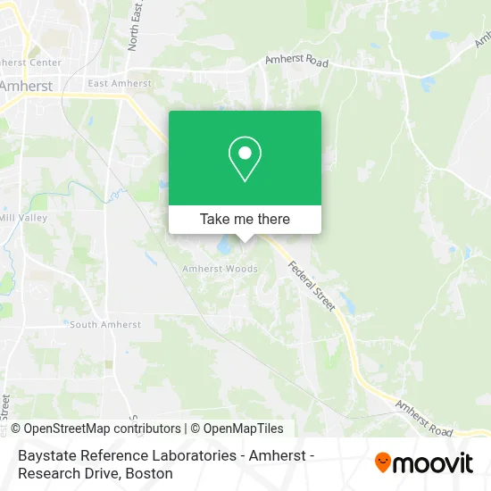 Baystate Reference Laboratories - Amherst - Research Drive map