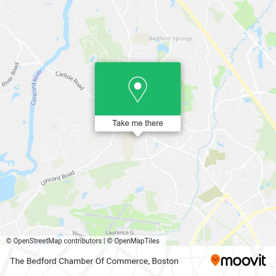 The Bedford Chamber Of Commerce map