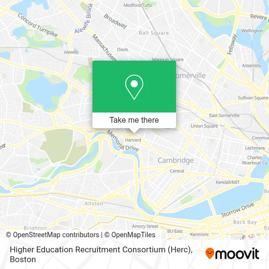 Higher Education Recruitment Consortium (Herc) map
