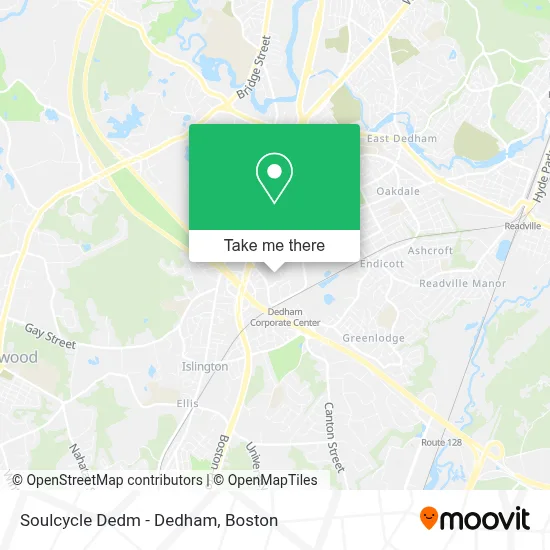 Soulcycle Dedm - Dedham map