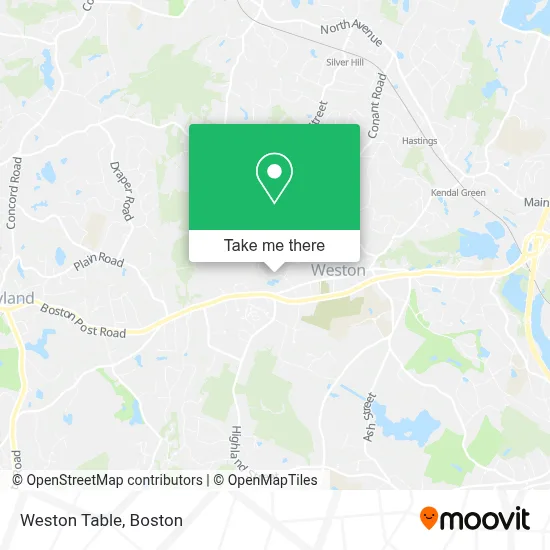 Weston Table map