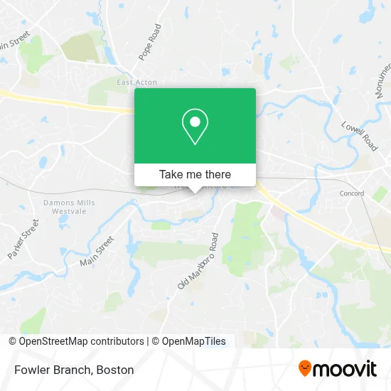 Fowler Branch map