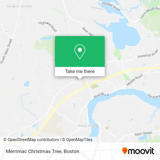 Merrimac Christmas Tree map