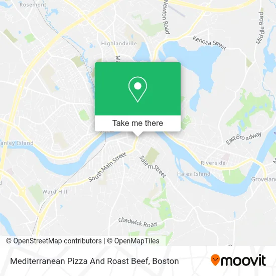 Mediterranean Pizza And Roast Beef map
