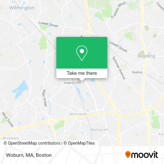 Woburn, MA map