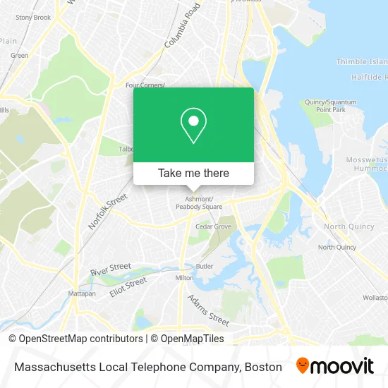 Massachusetts Local Telephone Company map