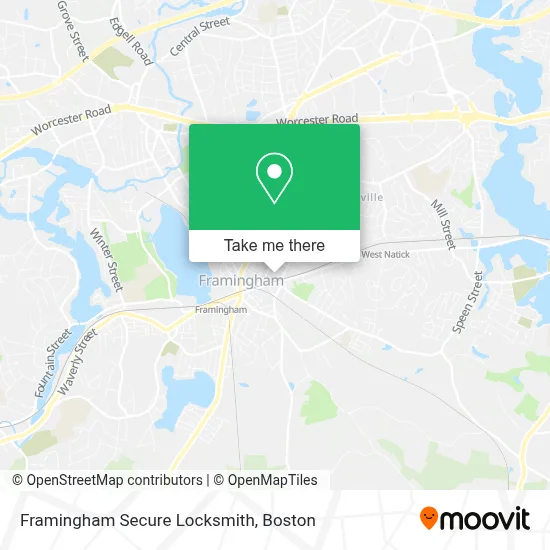 Framingham Secure Locksmith map