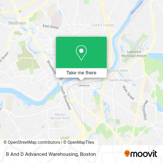 B And D Advanced Warehousing map