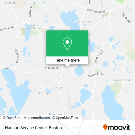 Hanson Service Center map