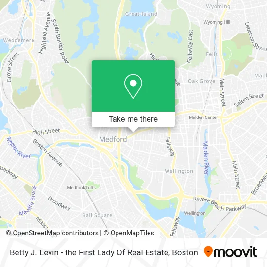 Betty J. Levin - the First Lady Of Real Estate map