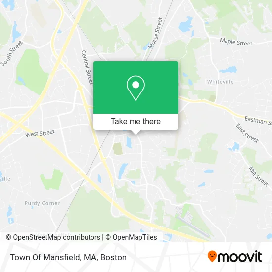 Town Of Mansfield, MA map