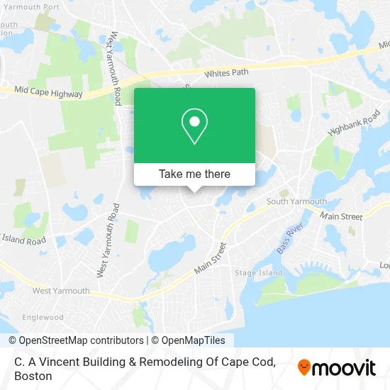 C. A Vincent Building & Remodeling Of Cape Cod map