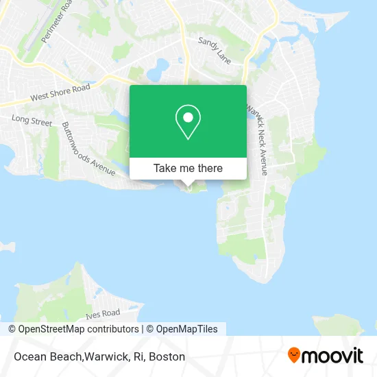 Ocean Beach,Warwick, Ri map