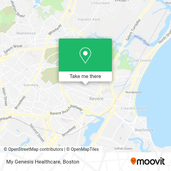 My Genesis Healthcare map