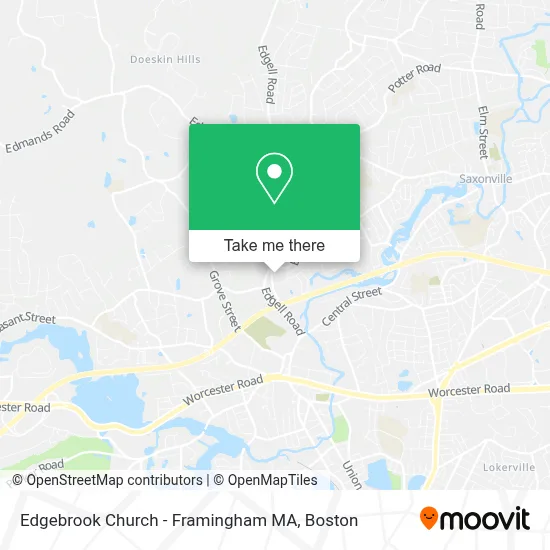 Edgebrook Church - Framingham MA map