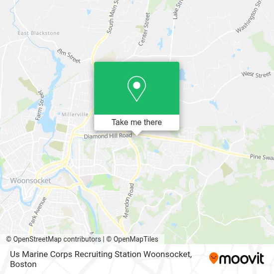 Us Marine Corps Recruiting Station Woonsocket map