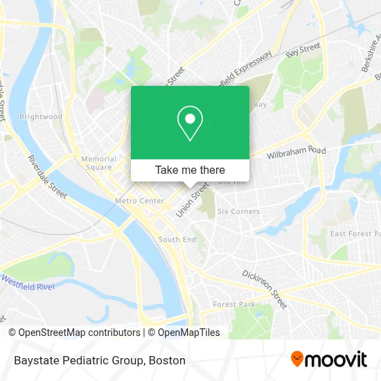 Baystate Pediatric Group map