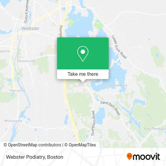 Webster Podiatry map