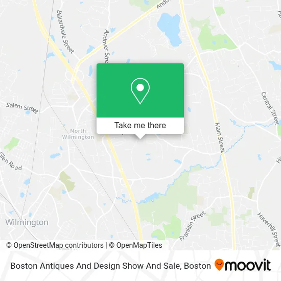 Boston Antiques And Design Show And Sale map