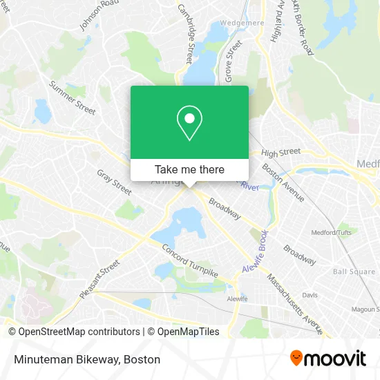 Minuteman Bikeway map