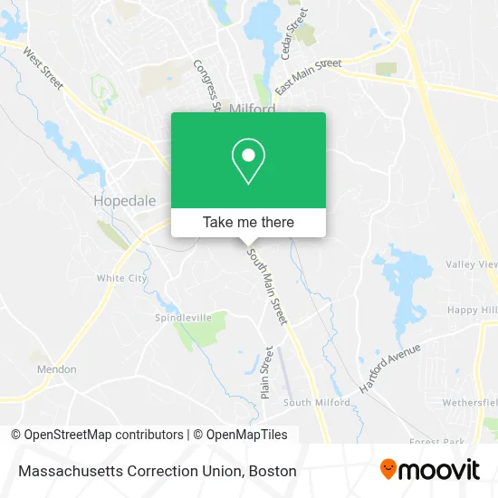 Massachusetts Correction Union map