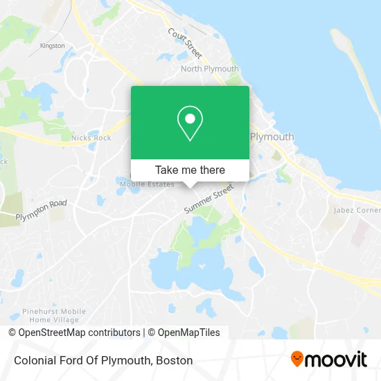 Colonial Ford Of Plymouth map