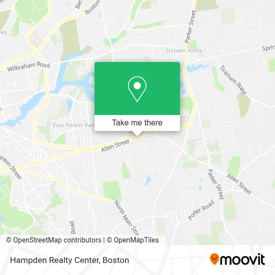 Hampden Realty Center map