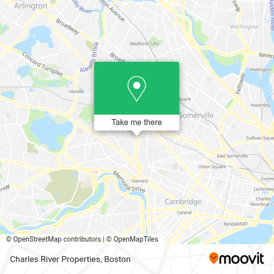 Charles River Properties map