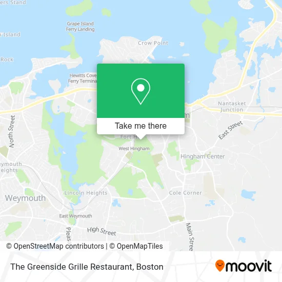 The Greenside Grille Restaurant map
