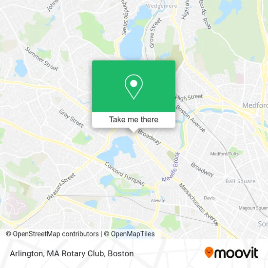Arlington, MA Rotary Club map
