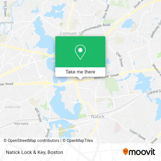 Natick Lock & Key map
