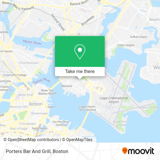 Porters Bar And Grill map