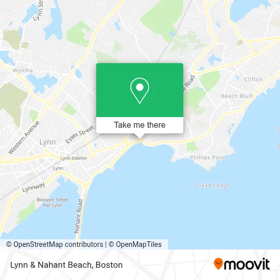 Lynn & Nahant Beach map
