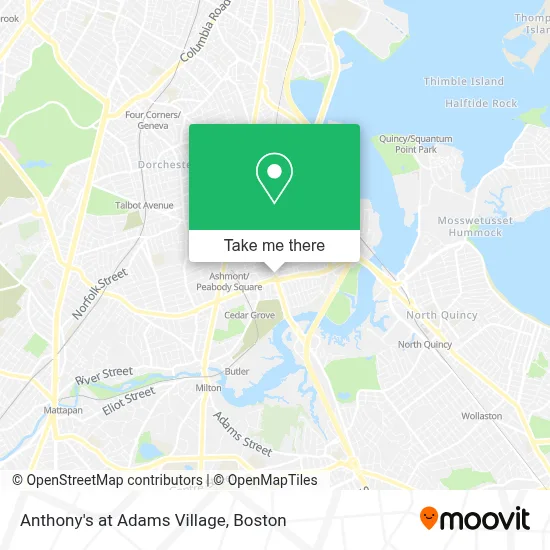 Anthony's at Adams Village map