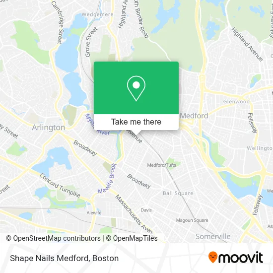 Shape Nails Medford map