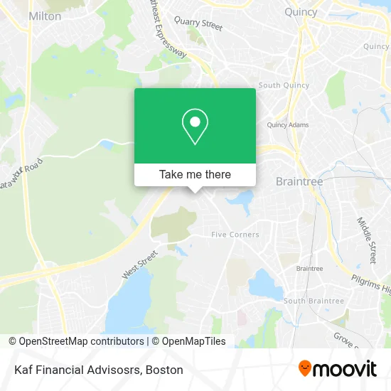 Kaf Financial Advisosrs map